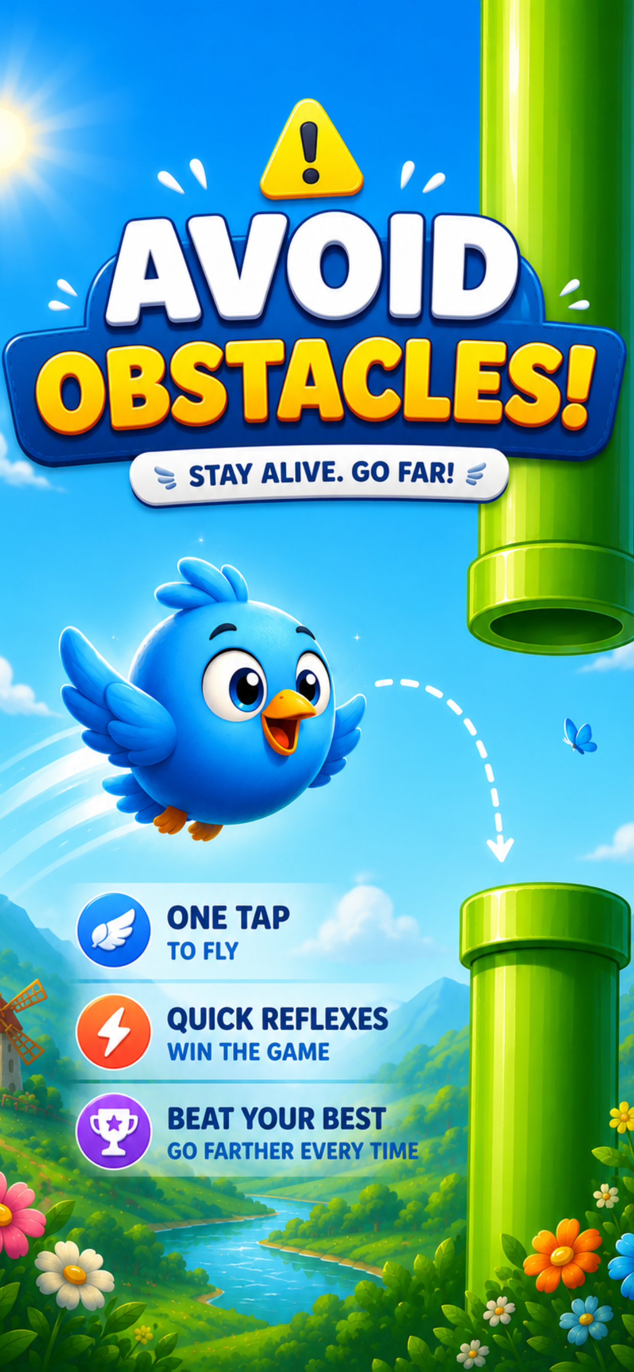 Tap Bird GO gameplay